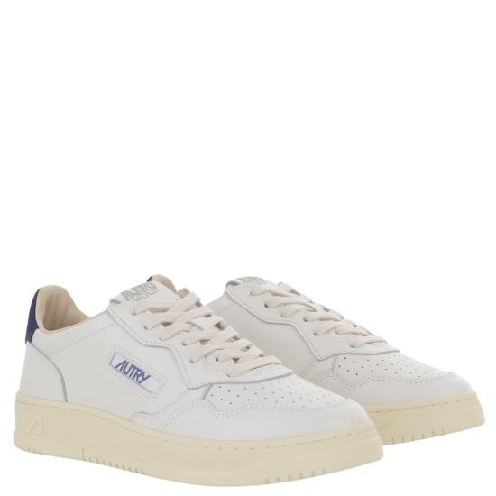 26FW 오트리 메달리스트 로우 스니커즈 AULMBJ03LEASUELOGOWHTBLUEDEP Grey - AUTRY