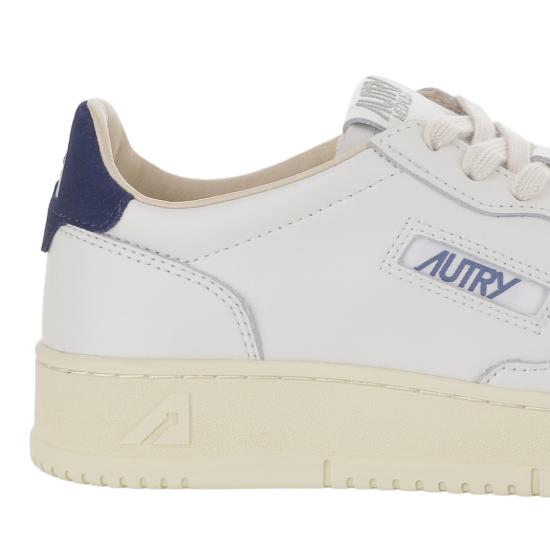 26FW 오트리 메달리스트 로우 스니커즈 AULMBJ03LEASUELOGOWHTBLUEDEP Grey - AUTRY