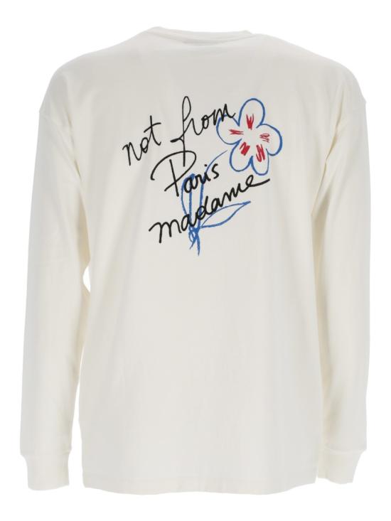 26FW 드롤드무슈 긴팔 티셔츠 LTS340CO248OW White - DROLE DE MONSIEUR