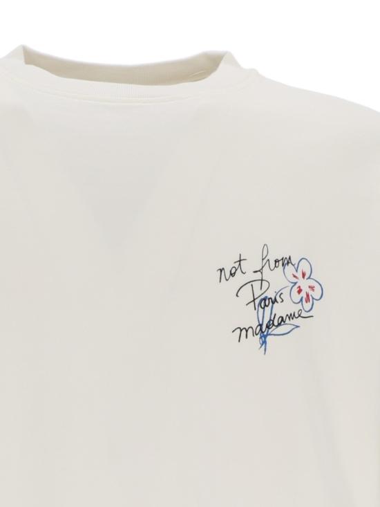 26FW 드롤드무슈 긴팔 티셔츠 LTS340CO248OW White - DROLE DE MONSIEUR