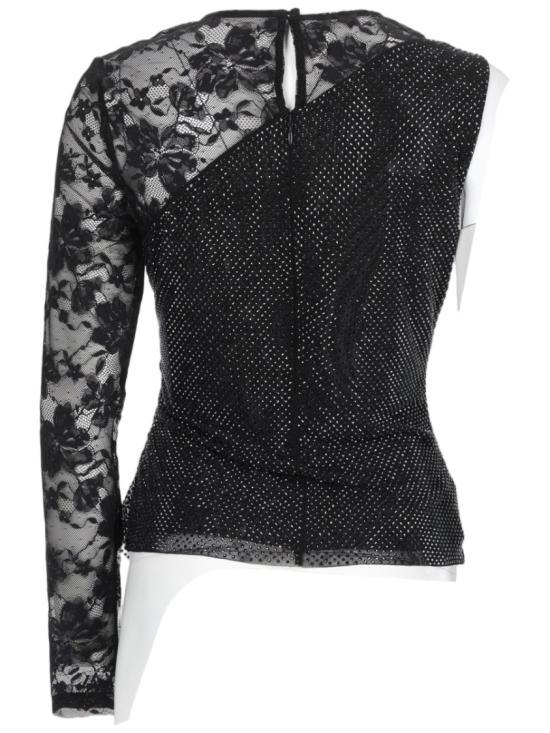 25FW 셀프 포트레이트 긴팔 티셔츠 PF25 100T B BLACK - SELF PORTRAIT