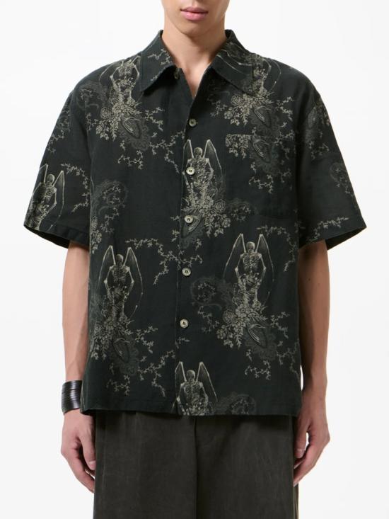 26SS 아워레가시 에브리 셔츠 숏슬리브 데스 페이즐리 프린트 M2262EDPDEATHPAISLEY Black - OUR LEGACY