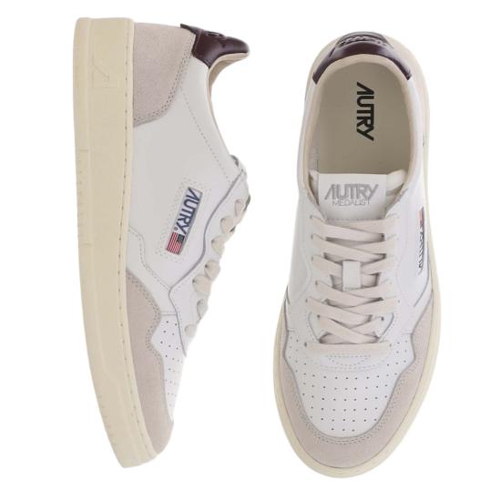 26FW 오트리 메달리스트 로우 스니커즈 AULMLS18LEATSUEDEWHTFIG Grey - AUTRY
