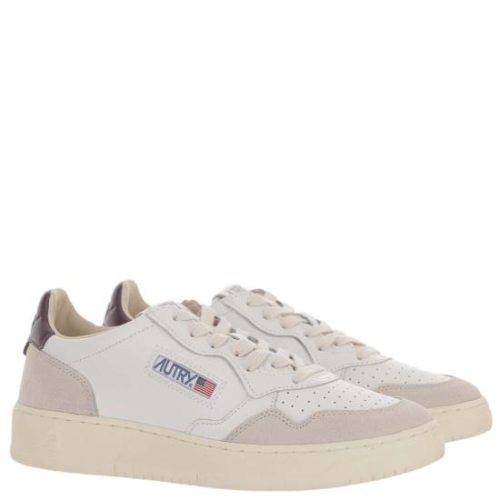 26FW 오트리 메달리스트 로우 스니커즈 AULMLS18LEATSUEDEWHTFIG Grey - AUTRY