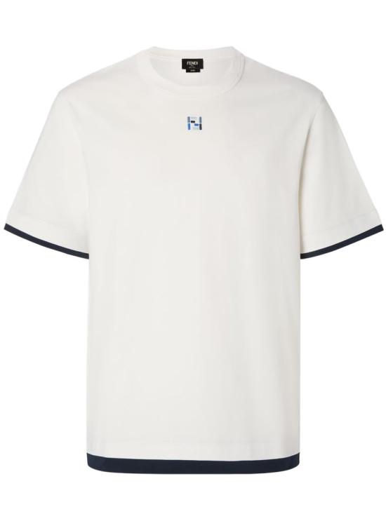 26FW 펜디 반팔 티셔츠 FY1358 AUIB White