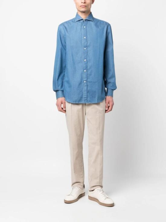26SS 브루넬로 쿠치넬리 데님 셔츠 MR6830627C001 Blue - BRUNELLO CUCINELLI