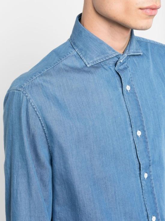 26SS 브루넬로 쿠치넬리 데님 셔츠 MR6830627C001 Blue - BRUNELLO CUCINELLI