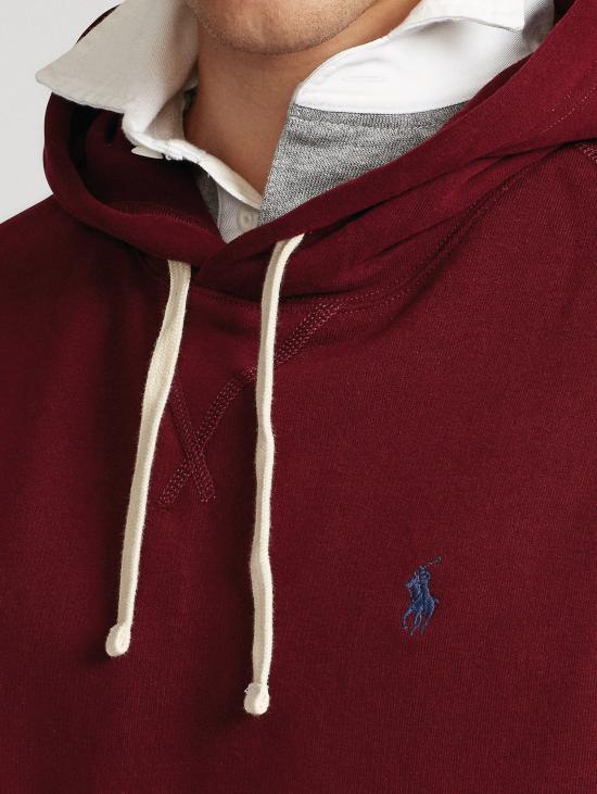 26FW 랄프 로렌 후드 티셔츠 미스토 코톤 보르도의 펠파 콘 카푸치오 - RALPH LAUREN