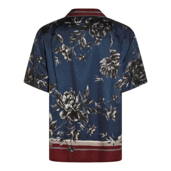 26SS 돌체앤가바나 피오니 프린트 하와이 트윌 셔츠 G5KS3THI10PHB5SU Black - DOLCE & GABBANA