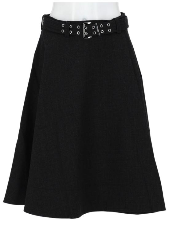 26SS 가니 미디 스커트 A1090068 252 Black