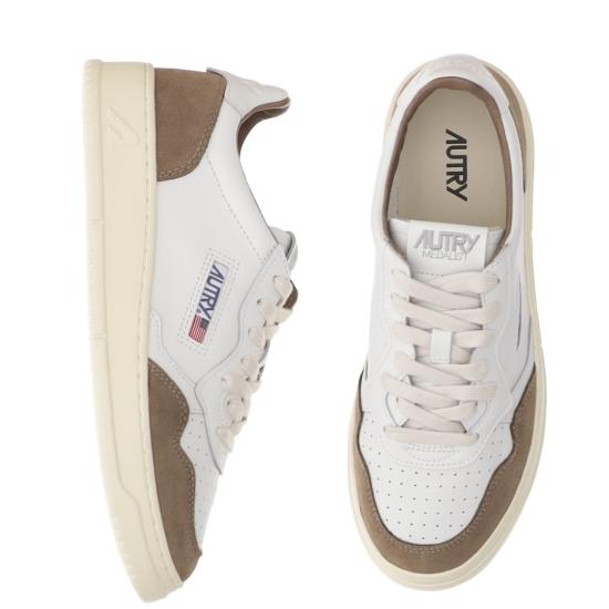 26FW 오트리 메달리스트 로우 스니커즈 AULMFT17SOFLEASUEWHTTABACCO Grey - AUTRY