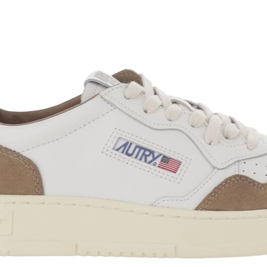 26FW 오트리 메달리스트 로우 스니커즈 AULMFT17SOFLEASUEWHTTABACCO Grey - AUTRY