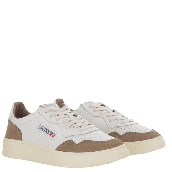 26FW 오트리 메달리스트 로우 스니커즈 AULMFT17SOFLEASUEWHTTABACCO Grey - AUTRY