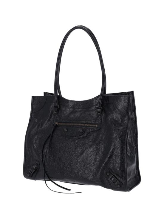 26FW 발렌시아가 가죽 로고 토트백 가방 846921 2ABEK1000 Black - BALENCIAGA