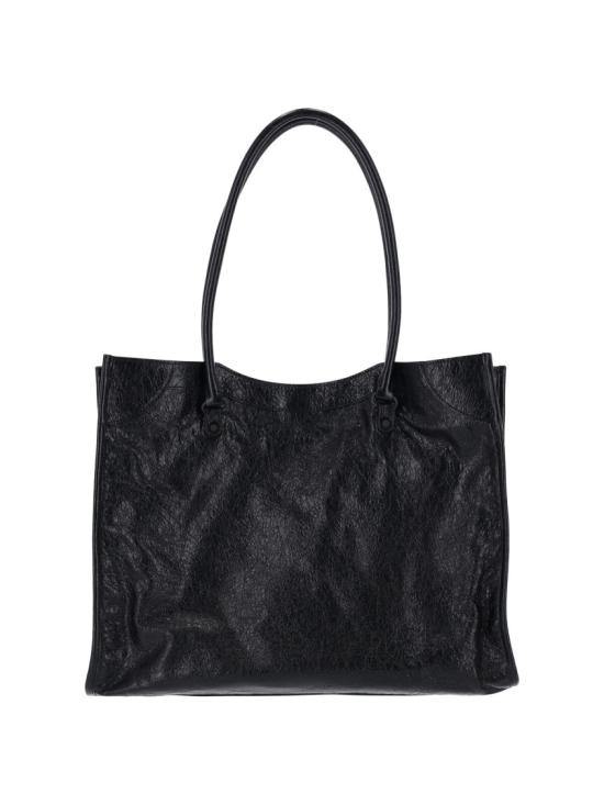 26FW 발렌시아가 가죽 로고 토트백 가방 846921 2ABEK1000 Black - BALENCIAGA