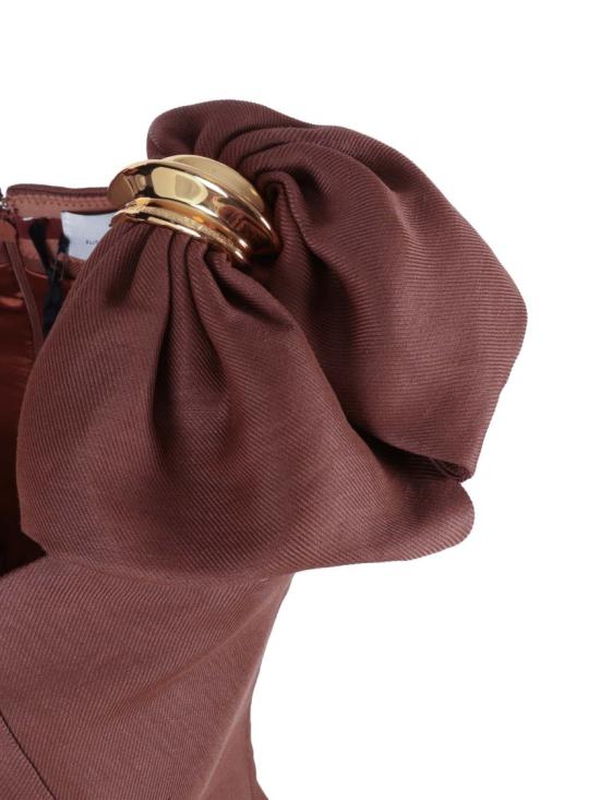 26SS 엘리자베타프랜치 숏 원피스 AB96862E2 Brown - ELISABETTA FRANCHI