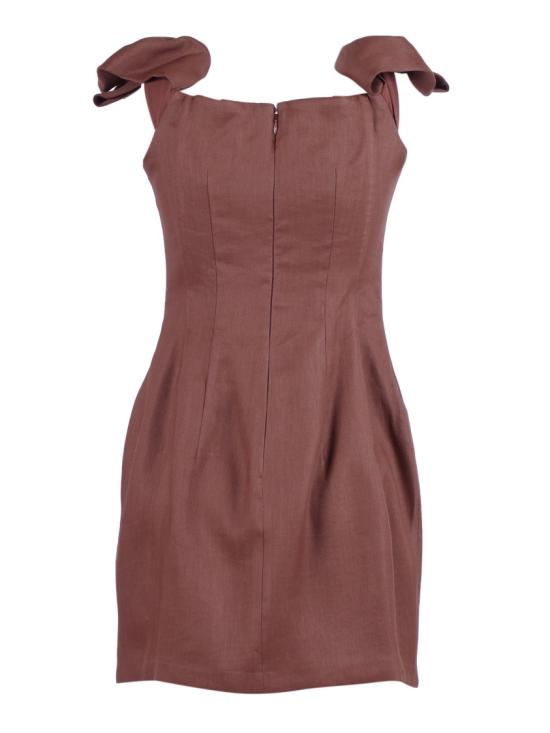 26SS 엘리자베타프랜치 숏 원피스 AB96862E2 Brown - ELISABETTA FRANCHI