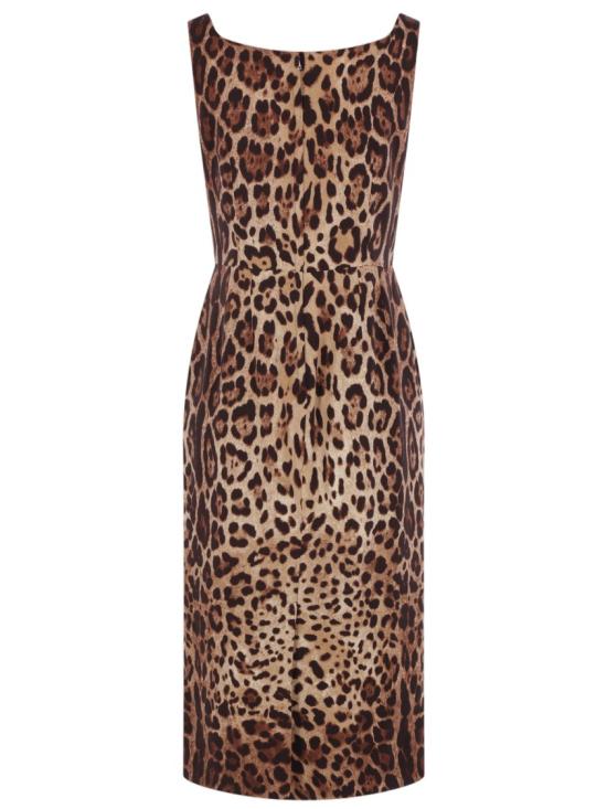 26FW 돌체앤가바나 미디 원피스 F6F4ZTGDCLXHY13M Brown - DOLCE & GABBANA