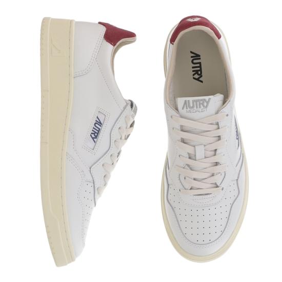 26FW 오트리 메달리스트 로우 스니커즈 AULMBJ01LEASUELOGOWHTDEEPCLARET White - AUTRY