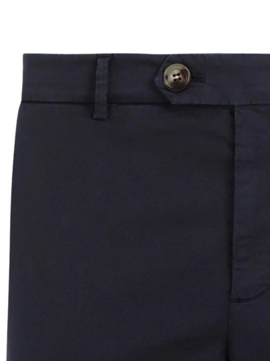 26SS 브루넬로 쿠치넬리 코튼 스트래치 미드 라이즈 슬림 핏 치노 M289LI1770C6053 Black - BRUNELLO CUCINELLI