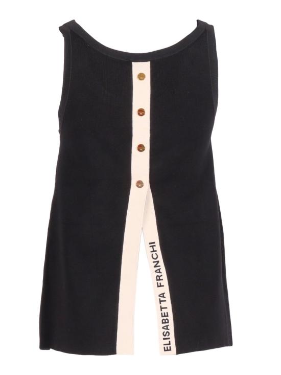 26SS 엘리자베타프랜치 민소매 티셔츠 TK72S61E2 Black - ELISABETTA FRANCHI