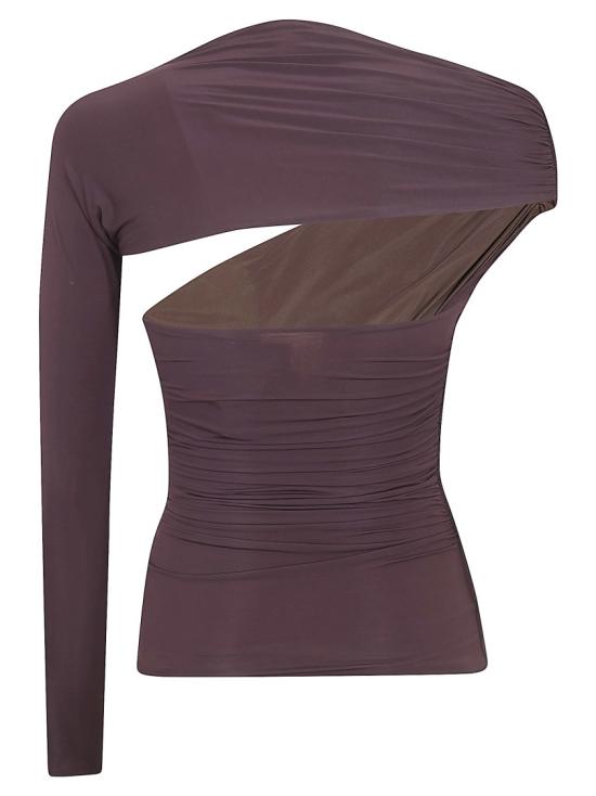 26SS 엘리자베타프랜치 긴팔 티셔츠 MD01561E2 Burgundy - ELISABETTA FRANCHI