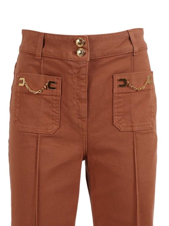 26SS 엘리자베타프랜치 스트레이트 팬츠 PJ25D61E2 Brown - ELISABETTA FRANCHI