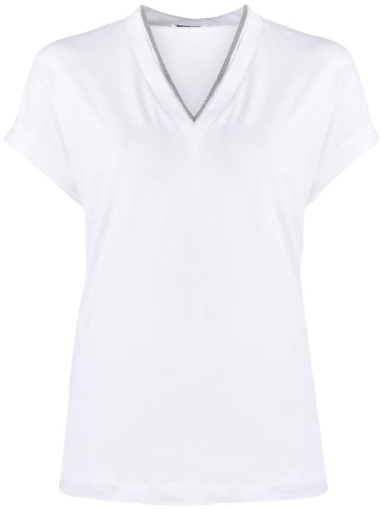26SS 브루넬로 쿠치넬리 반팔 티셔츠 M0T18BD222C159 White