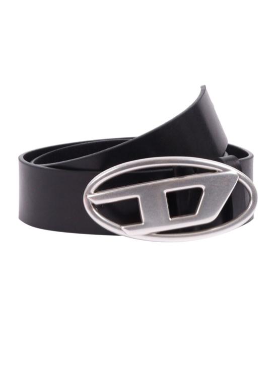 26FW 디젤 B-1DR 레더 벨트 D 버클 X08516PR666 Black