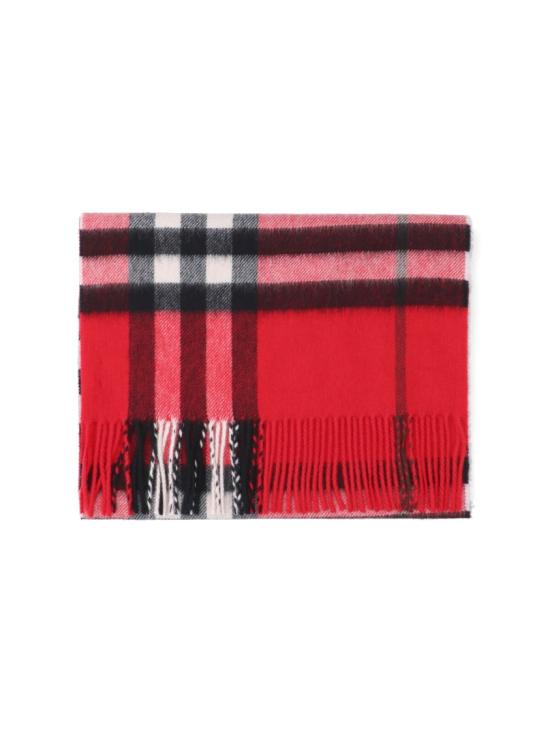 26FW 버버리 체크 캐시미어 스카프 8112640C3383 Red - BURBERRY