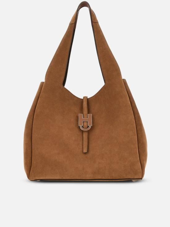 26FW 호간 토트백 KBW01XA1300 UGM Brown - HOGAN
