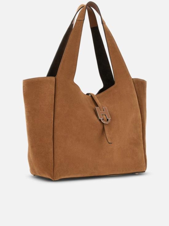 26FW 호간 토트백 KBW01XA1300 UGM Brown - HOGAN