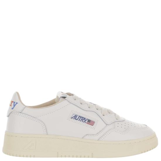 26FW 오트리 메달리스트 로우 레더 스니커즈 AULWBG01LEALEALOGO WHTWHT Grey