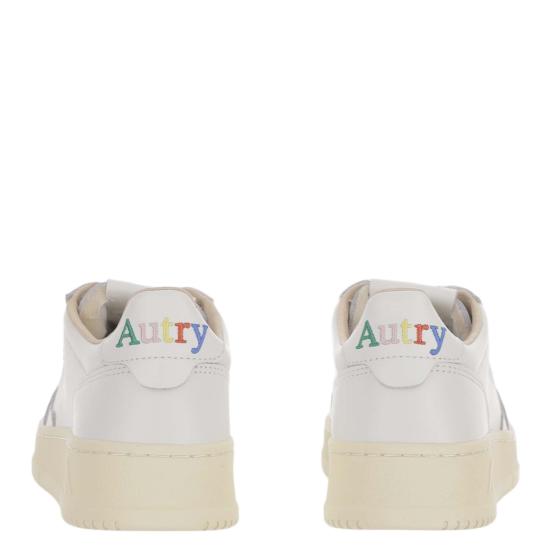 26FW 오트리 메달리스트 로우 레더 스니커즈 AULWBG01LEALEALOGO WHTWHT Grey - AUTRY