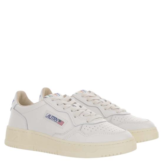 26FW 오트리 메달리스트 로우 레더 스니커즈 AULWBG01LEALEALOGO WHTWHT Grey - AUTRY