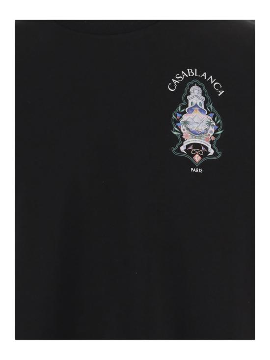26FW 카사블랑카 반팔 티셔츠 MPF26JTS00102 Black - CASABLANCA