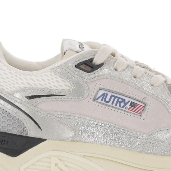 26FW 오트리 HYPERWAY 하이퍼웨이 스니커즈 HYLWBF01LAMSUEMESHSILVWHT Grey - AUTRY