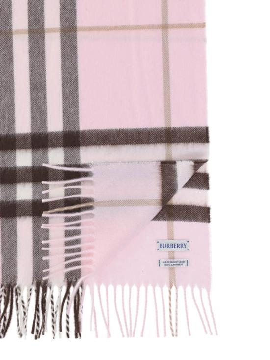 26FW 버버리 체크 캐시미어 스카프 8113947C2902 Pink - BURBERRY