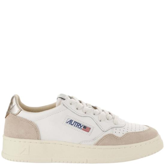 26FW 오트리 메달리스트 로우 레더 스니커즈 AULWLS75LEATSUEDEWHTGOLD Neutrals