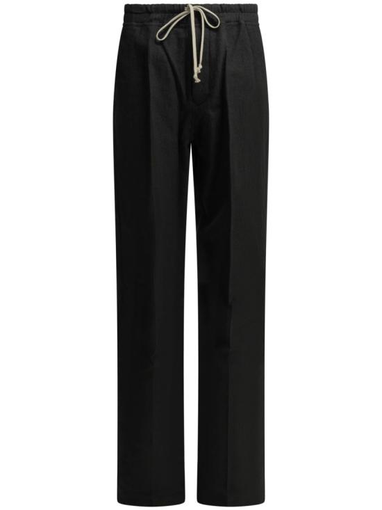 26FW 릭 오웬스 트레이닝/조거 팬츠 RU02F4378 FLM Black