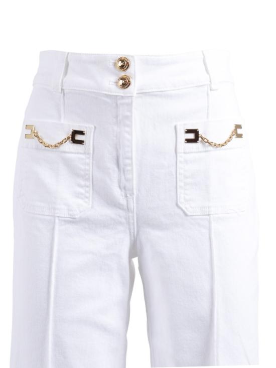 26SS 엘리자베타프랜치 스트레이트 팬츠 PJ25D61E2 White - ELISABETTA FRANCHI