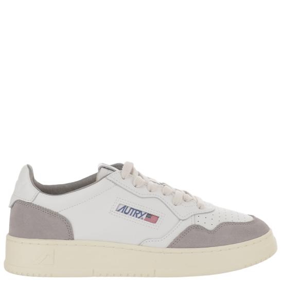26FW 오트리 메달리스트 로우 스니커즈 AULMFT15SOFLEASUEWHTCEMENTO Grey