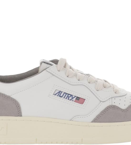 26FW 오트리 메달리스트 로우 스니커즈 AULMFT15SOFLEASUEWHTCEMENTO Grey - AUTRY
