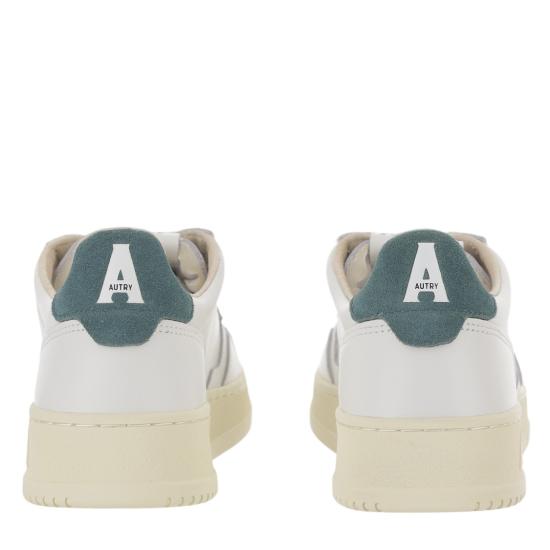 26FW 오트리 메달리스트 로우 스니커즈 AULMBJ02LEASUELOGOWHTDKSEA White - AUTRY
