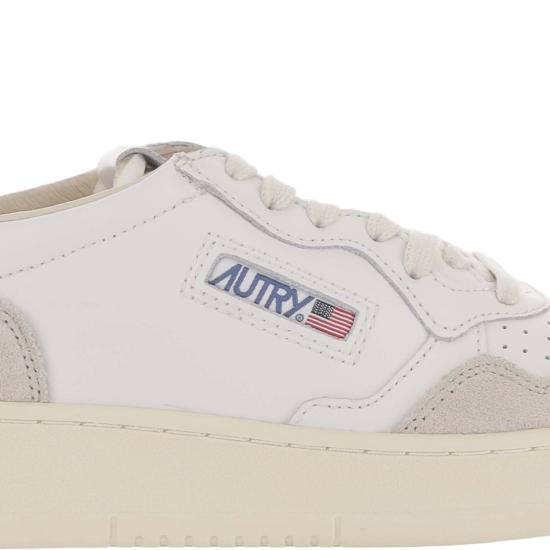 26FW 오트리 메달리스트 로우 레더 스니커즈 AULWLS16LEATSUEDEWHTLION Grey - AUTRY