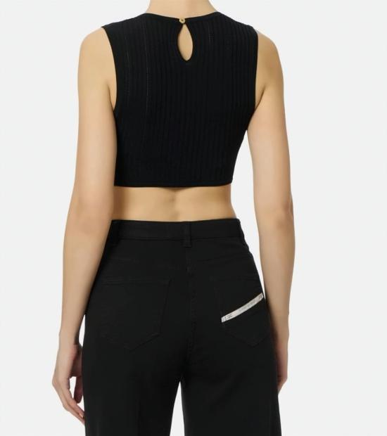 26SS 엘리자베타프랜치 민소매 티셔츠 TK76S61E2 110 Black - ELISABETTA FRANCHI