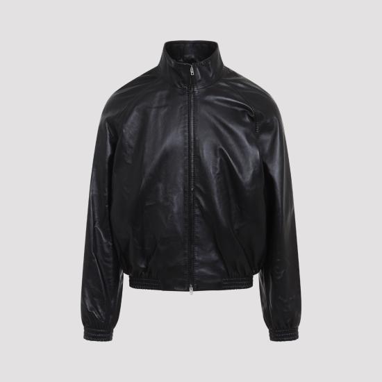 26FW 아크네 스튜디오 레더 자켓 B70168 900 BLACK - ACNE STUDIOS