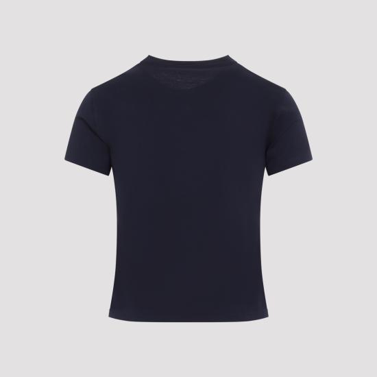 26FW 아크네 스튜디오 로고 저지 반팔 티셔츠 CL0480 833 BLUE - ACNE STUDIOS