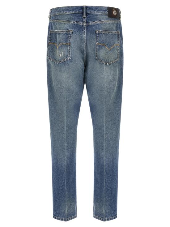 26FW 베르사체 데님 팬츠 찢어진 청바지 (파란색) - VERSACE