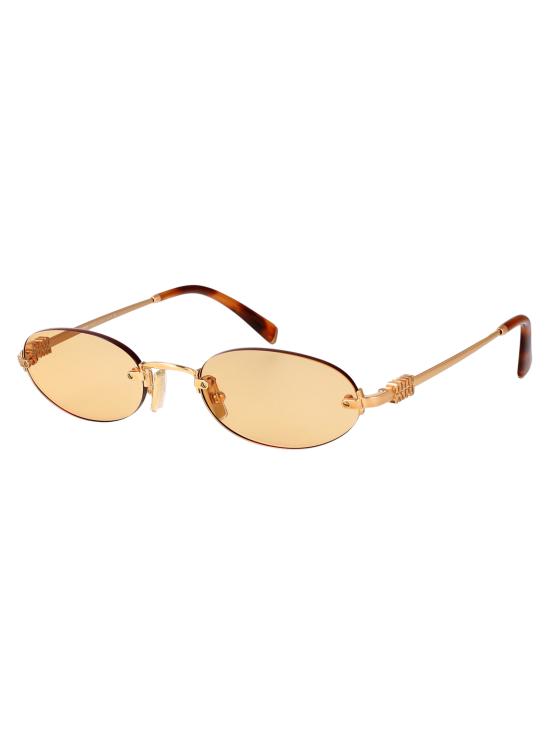 26SS 미우미우 림리스 오벌 선글라스 0MU A54S 7OE90X OTTONE - MIU MIU
